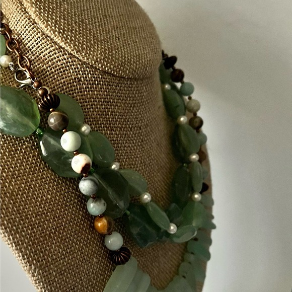 Sea Glass, Jade & Natural Stone Necklace Bundle - Picture 5 of 7